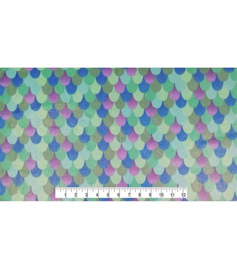 Soft & Minky Teal & Metallic Mermaid Fleece Fabric 